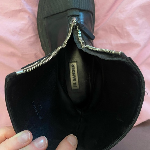 JIL SANDER zip front leather boots - Picture 5 of 5